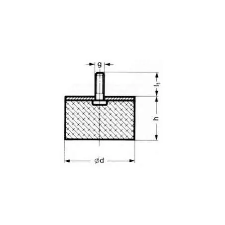 SILENTBLOK D15xHR04/M4x8, 15-04-4