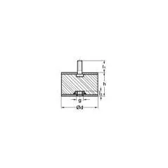 SILENTBLOK D40xHR25/M10x28 VO-VN 40-25-2/S