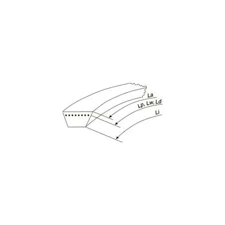 Klinový remeň 17x1525 Li 1565 Lw