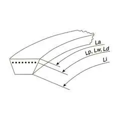 Klinový remeň 13x1195 Li/1225 Lw