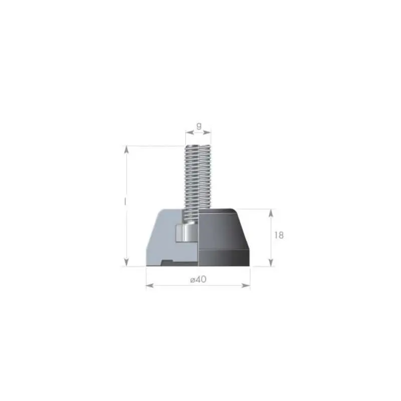 Pevná noha D40xHR18/M10x55, 170061