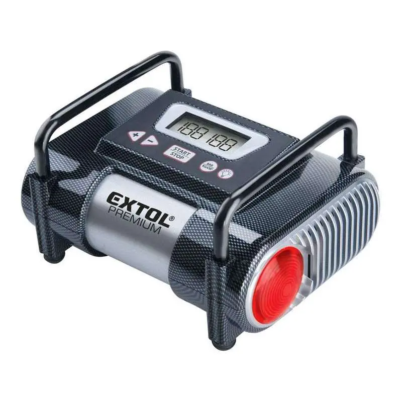 Kompresor do auta 12V, 10,3bar LCD a svetlo EXTOL 8864006