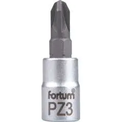 Hlavica zástrčná 1/4" PZ3 krížový FORTUM 4701823