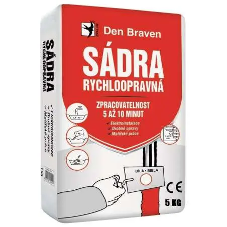 Rýchloopravná sadra DEN BRAVEN 5kg