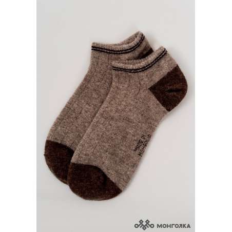 Funkčné ponožky 100% mongolská vlna hnedé, veľkosť: 35-37 