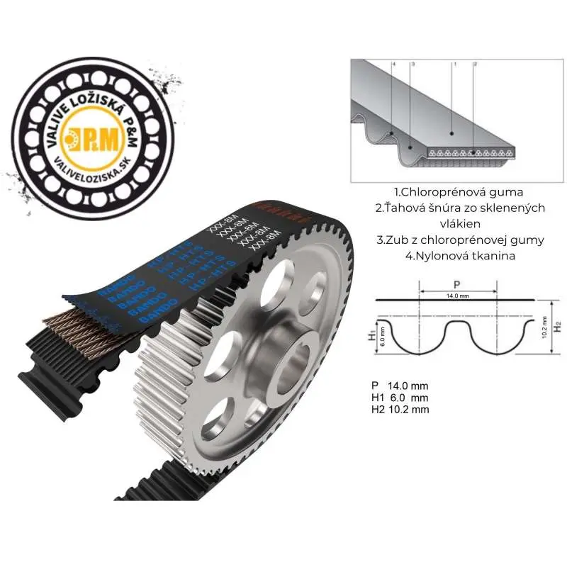 14M-1190-40 HTD ozubený remeň