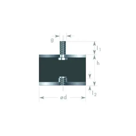 SILENTBLOK D15xHR08/M4x6 15-08-2/S