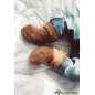 Funkčné detské ponožky z mongolskej vlny hnedé