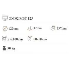 Pevné koliesko 125x32 mm EMES