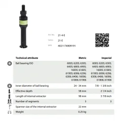 Sťahovák ložísk vnútorný segmentovaný 24-34 mm KUKKO 21-4-E