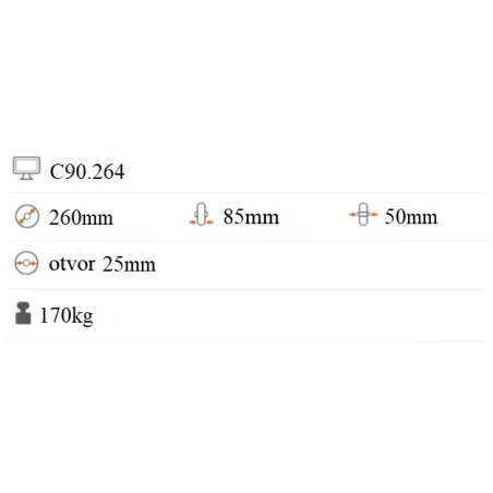 Nafukovacie koliesko 260x85 mm C90.264