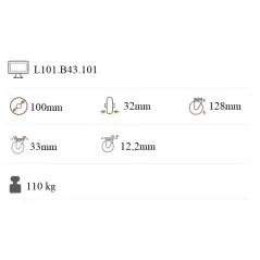 Transportné koliesko 100x32 mm otočná kladka L101.B43.101