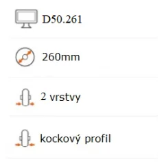 Plášť na koliesko 260 mm