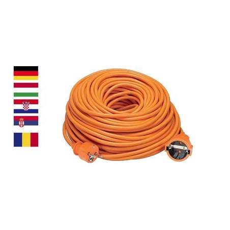 Predlžovací kábel oranžový Germany