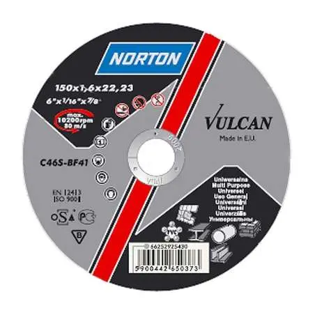 NORTON VULCAN kotúč rezný 150 mm