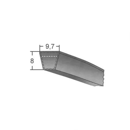 Klinový remeň SPZ 2093 La 2080 Lw BANDO