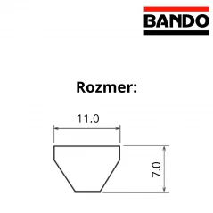 Polyuretánový remeň 11M-1450 La BANFLEX BANDO