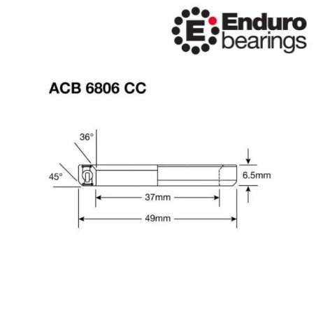 Ložisko ACB 6806 CC ENDURO