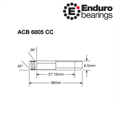 Ložisko ACB 6805 CC ENDURO
