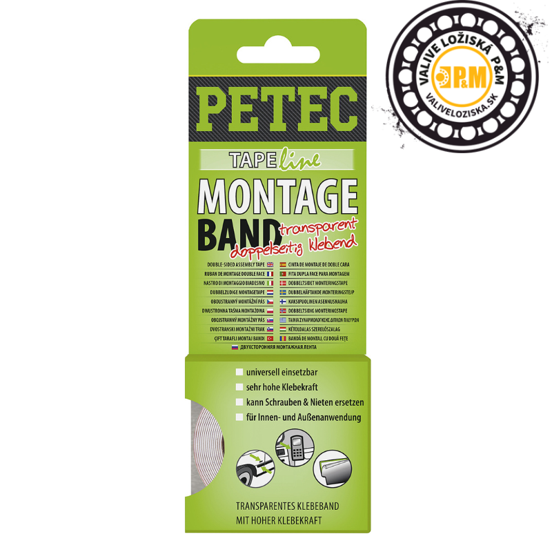 Montážna páska - priehľadná PETEC