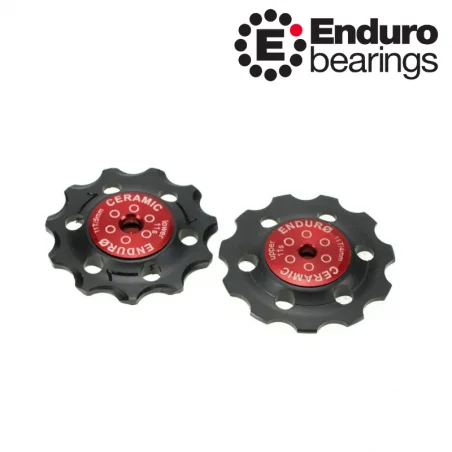 Kladky pre prehadzovačky SRAM 11 zubov BKCJ-0190 ENDURO BEARINGS červené