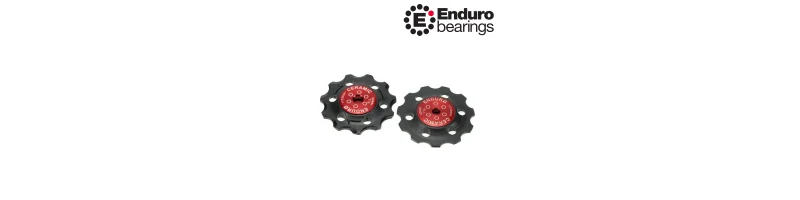 Kladky pre prehadzovačky SRAM 11 zubov BKCJ-0190 ENDURO BEARINGS červené