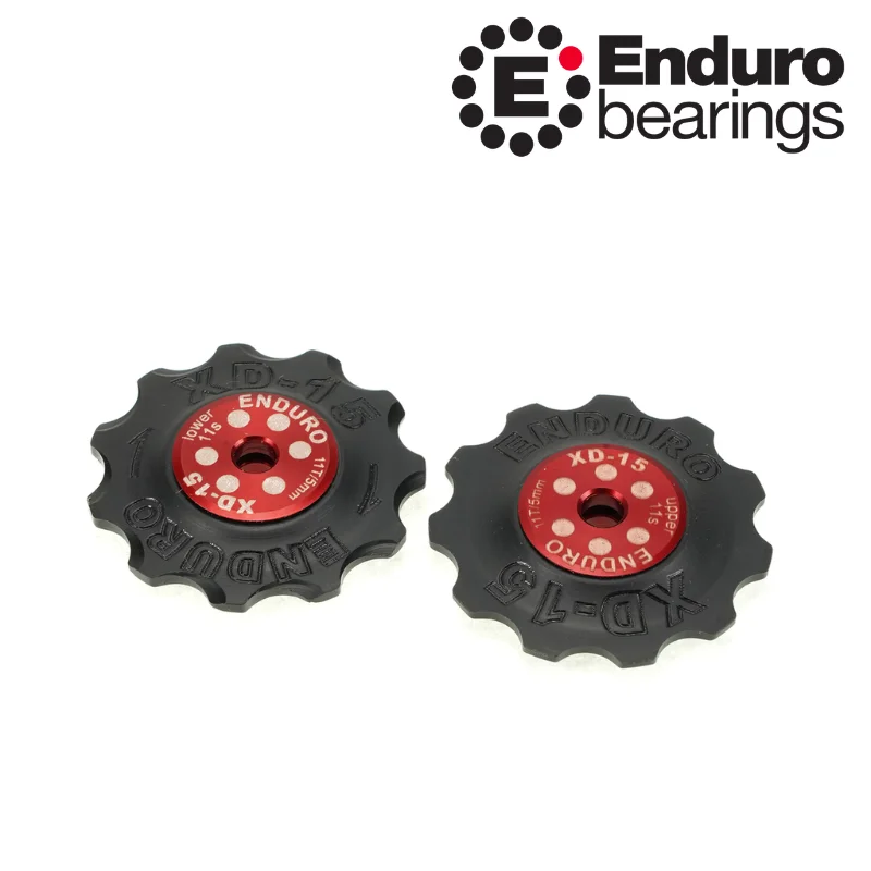 Kladky pre prehadzovačky SHIMANO 11 zubov BKCJ-0302 ENDURO BEARINGS červené