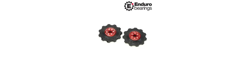 Kladky pre prehadzovačky SHIMANO 11 zubov BKCJ-0302 ENDURO BEARINGS červené