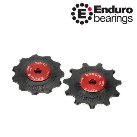 Kladky pre prehadzovačky SHIMANO DURA ACE a ULTEGRA 11 zubov BKCJ-0340 ENDURO BEARINGS červené