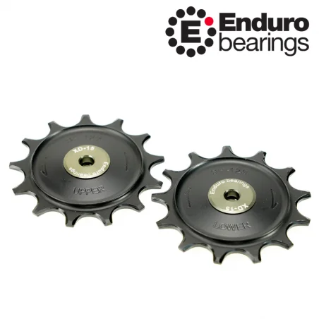 Kladky pre prehadzovačky SHIMANO XTR, XT a GRX 12 zubov BKCJ-0361 ENDURO BEARINGS čierne