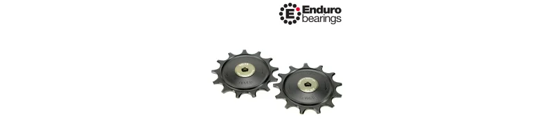 Kladky pre prehadzovačky SHIMANO XTR, XT a GRX 12 zubov BKCJ-0361 ENDURO BEARINGS čierne