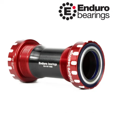 Stredové zloženie BKC-0566 pre talianske závitové rámy SHIMANO 24mm ENDURO BEARINGS červené