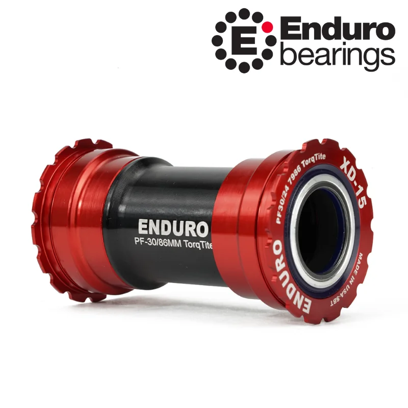 Stredové zloženie BKC-0695 TorqTite BB386 24mm Shimano ENDURO BEARINGS červené