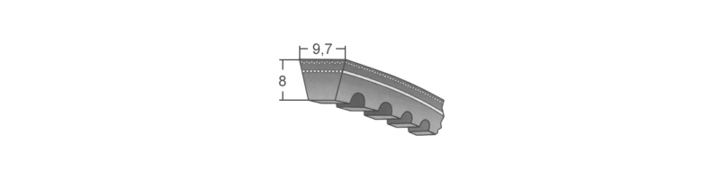 Klinový remeň XPZ 2037Lw/2050La MAXBELT