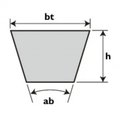 Poľnohospodársky klinový remeň W-800 SB 17 BANDO