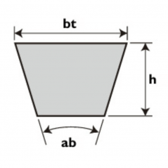 Poľnohospodársky klinový remeň W-800 SB 19 BANDO