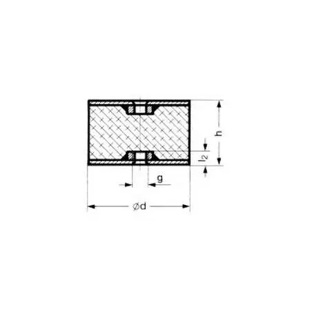 SILENTBLOK D50x30/M10x10, 50-30-3