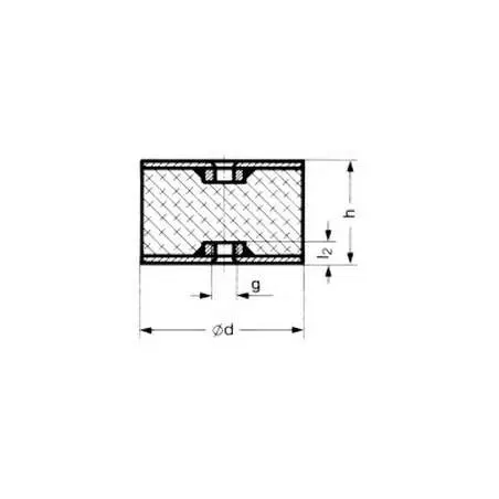 SILENTBLOK D70xHR45/M10, 70-45-3