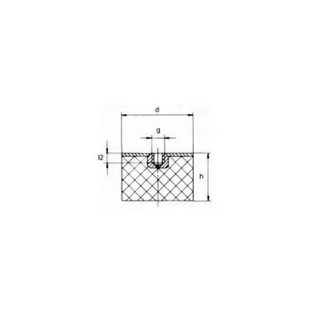 SILENTBLOK D50xHR20/M10, 50-20-5