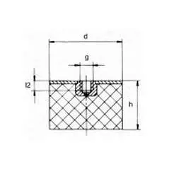 SILENTBLOK D75xHR50/M12, 75-50-5